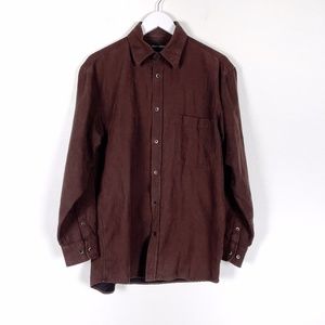 Wayne Gretzky Faux Suede Button Up Shirt